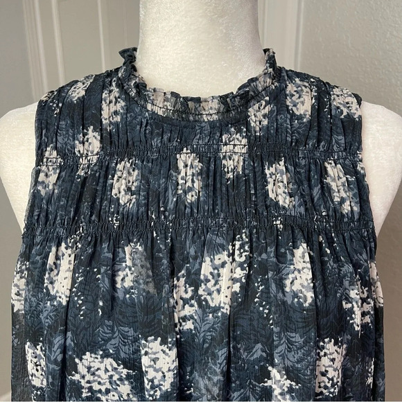 Joie Thelen Mini Swing Dress Baltic Print JE6000PR Sz S - Picture 4 of 11